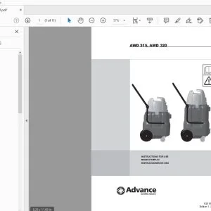 ADVANCE AWD 315, AWD 320 INSTRUCTIONS FOR USE MANUAL 8230062040 - PDF