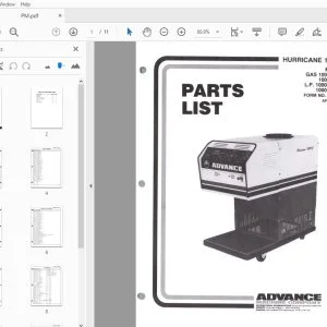 ADVANCE HURRICANE GAS 1000 HN-1 1000 HN-3 L.P. 1000 HLP-1 1000 HLP-3 PARTS MANUAL - PDF DOWNLOAD
