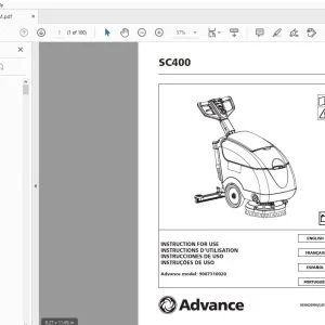 ADVANCE SC400 INSTRUCTION FOR USE MANUAL 9099626000 - PDF DOWNLOAD