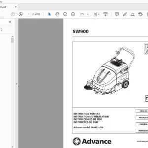 ADVANCE SW900 INSTRUCTION FOR USE MANUAL 1465374000 - PDF DOWNLOAD