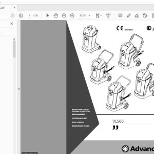 ADVANCE VL500 INSTRUCTIONS FOR USE MANUAL 107405530A - PDF DOWNLOAD
