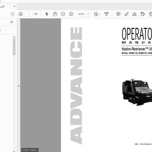 Advance 463684 (G), 463683 (P), 463685 (D) Hydro-Retriever 2067 Operator Manual 041410 - PDF DOWNLOAD