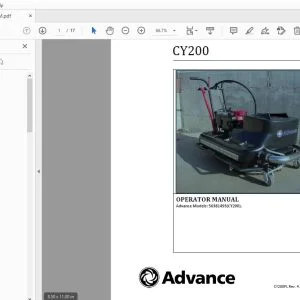 Advance 56381493 CY200 Operator Manual - PDF DOWNLOAD