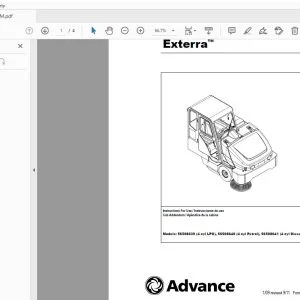 Advance 56508639, 56508640 , 56508641 Exterra Instructions For Use Manual 56041710 - PDF