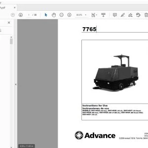 Advance 7765 Instructions for Use Manual 56041801 - PDF DOWNLOAD