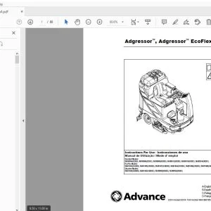 Advance Adgressor, Adgressor EcoFlex Instructions For Use Manual 56041988 - PDF DOWNLOAD