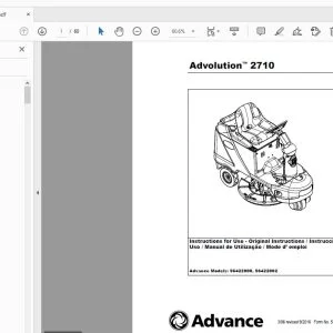 Advance Advolution 2710 Instructions for Use Manual 56041634 - PDF DOWNLOAD
