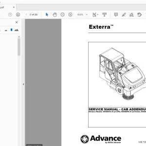 Advance Cab Addendum Exterra 56508639 (4 cyl LPG), 56508640 (4 cyl Petrol), 56508641 (4 cyl Diesel) Service Manual - PDF DOWNLOA