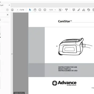 Advance CaniStar Instructions For Use Manual 8230048010 - PDF