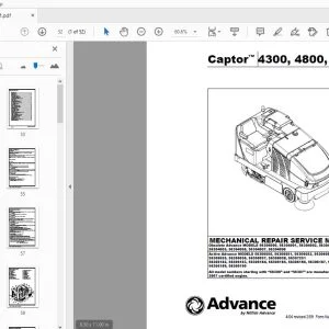 Advance Captor 4300, 4800, 5400 Mechanical Repair Service Manual - PDF DOWNLOAD