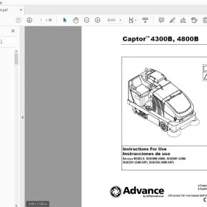 Advance Captor 4300B, 4800B Instructions For Use Manual 56041577 - PDF DOWNLOAD