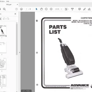 Advance Carpetwin 16 Parts Manual - PDF DOWNLOAD