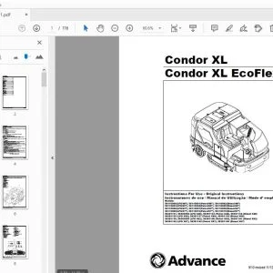 Advance Condor XL Condor XL Ecoflex Instructions For Use Manual 56091002 - PDF DOWNLOAD