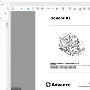 Advance Condor XL Instructions For Use Manual 56041705 - PDF DOWNLOAD
