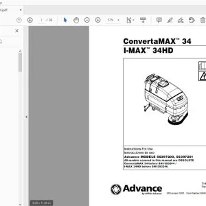 Advance ConvertaMax 34 I-MAX 34HD Instructions For Use Manual 56041479 - PDF DOWNLOAD