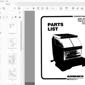 Advance Convertamatic 380 BHD Parts Manual - PDF DOWNLOAD