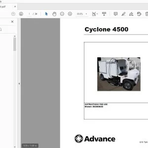 Advance Cyclone 4500 Instruction For Use Manual - PDF DOWNLOAD