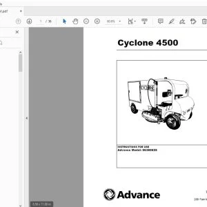 Advance Cyclone 4500 Instructions For Use Manual 56041782 - PDF DOWNLOAD