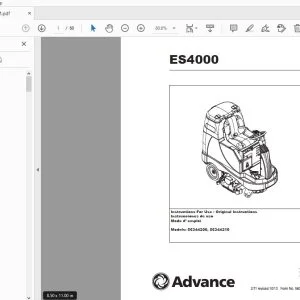 Advance ES4000 Instructions For Use Manual 56091013 - PDF DOWNLOAD