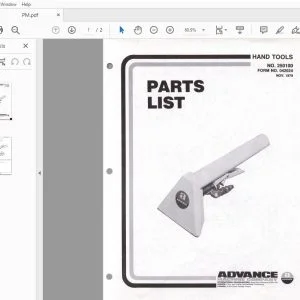Advance HandTools Parts Manual 042024 - PDF DOWNLOAD