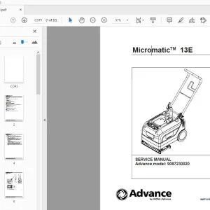 Advance Micromatic 13E 9087230020 Service Manual 9097511000 - PDF DOWNLOAD