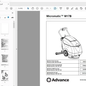 Advance Micromatic M17B Instruction For Use Manual 9095853000 - PDF DOWNLOAD