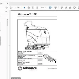 Advance Micromax 17E Instructions For Use Manual 9095473000 - PDF