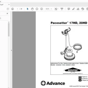 Advance Pacesetter 17HD, 20HD Instructions For Use Manual - PDF DOWNLOAD