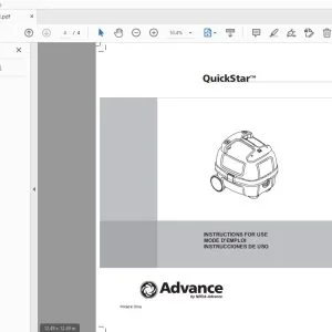 Advance Quickstar Instructions For Use Manual 8230073020 - PDF DOWNLOAD