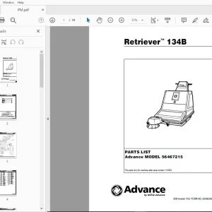 Advance Retriever 134B 56467215 Parts Manual 56042309 - PDF DOWNLOAD