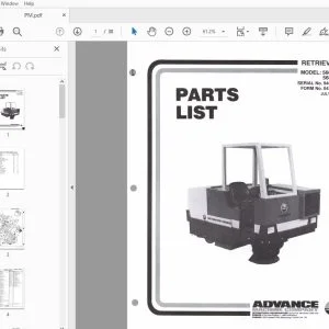 Advance Retriever 5600G 5600D Parts Manual 946054 - PDF DOWNLOAD
