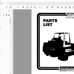 Advance Retriever Model 6600XP Parts Manual - PDF DOWNLOAD