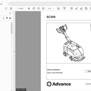 Advance SC350 9087304020 Service Manual 9099124000 - PDF DOWNLOAD