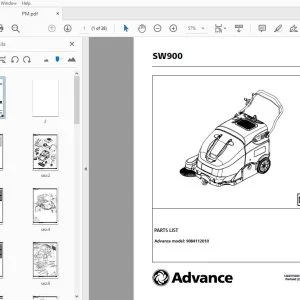 Advance SW900 Parts Manual 1465375000 - PDF DOWNLOAD