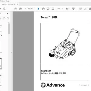 Advance Terra 28B Parts Manual 1463086000 - PDF DOWNLOAD