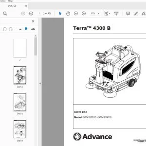 Advance Terra 4300 B Parts Manual 1464036000 - PDF DOWNLOAD