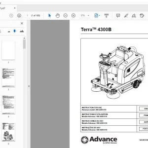 Advance Terra 4300B Instruction For Use Manual 1462810000 - PDF DOWNLOAD