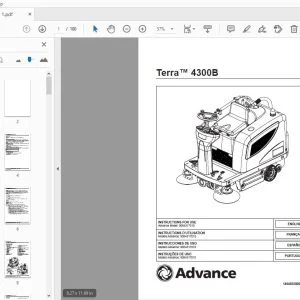 Advance Terra 4300B Instructions For Use Manual 1464035000 - PDF DOWNLOAD