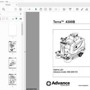 Advance Terra 4300B Parts Manual 1462811000 - PDF DOWNLOAD