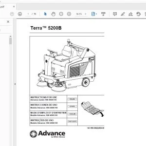 Advance Terra 5200B Instruction For Use Manual 1461996000 - PDF DOWNLOAD