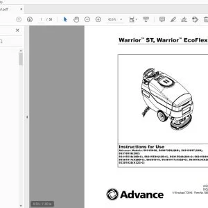 Advance Warrior ST, Warrior EcoFlex Instructions for Use Manual 56041972 - PDF