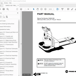 BT Prime-Mover HMX Electric Low Lift Pallet Truck Part Manual - PDF DOWNLOAD