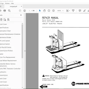 BT Prime-Mover Lowlift Electric Truck Repair Manual - PDF DOWNLOAD