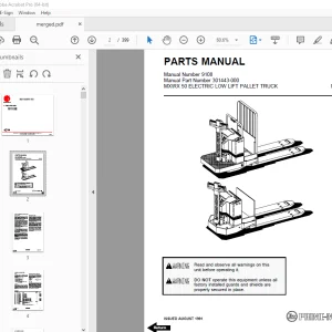 BT Prime-Mover MX-50 RX-50 Electric Low Lift Pallet Truck Parts Manual PDF