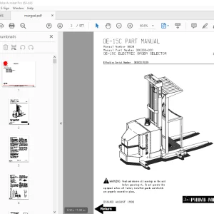 BT Prime-Mover OE-15C Electric Order Selector Parts Manual - PDF DOWNLOAD