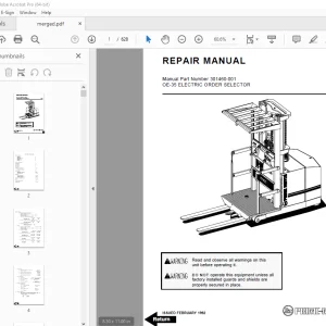 BT Prime-Mover OE-35 Electric Order Selector Repair Manual PDF