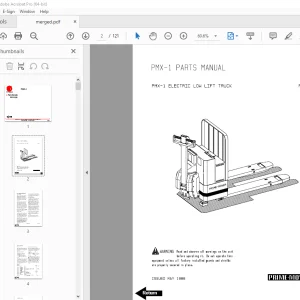BT Prime-Mover PMX-1 Electric Low Lift Truck Parts Manual PDF
