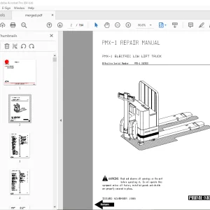 BT Prime-Mover PMX-1 Electric Low Lift Truck Repair Manual - PDF DOWNLOAD