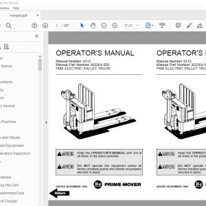 BT Prime-Mover PMX Electric Pallet Truck Operator's Manual PDF