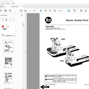 BT Prime-Mover PMX/QMX Electric Low Lift Pallet Truck Master Parts Manual PDF